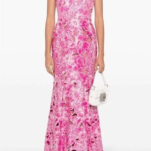 Marchesa Pink Floral Maxi Dress